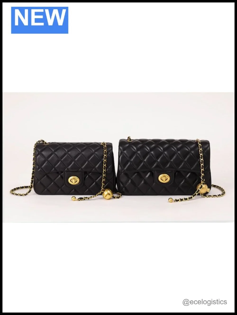 Genuine Lambskin Leather Quilted Crossbody Purse Small Bag